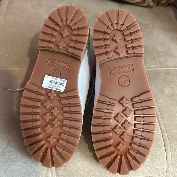 ♡BRAND NEW IN BOX Timberland™ Light Grey Genuine Nubuck Leather Boots♡ Size 5.5♡ - Picture 12 of 13